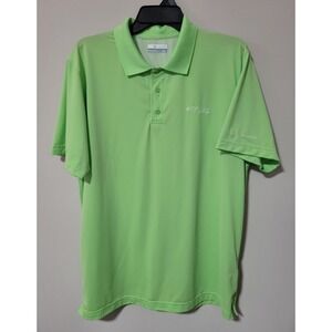 Columbia PFG Omni-Shade Polo Shirt Mens Medium Green Fishing Performance